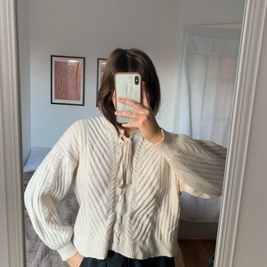 Ulla Johnson Size Medium Cream Knit Sweater